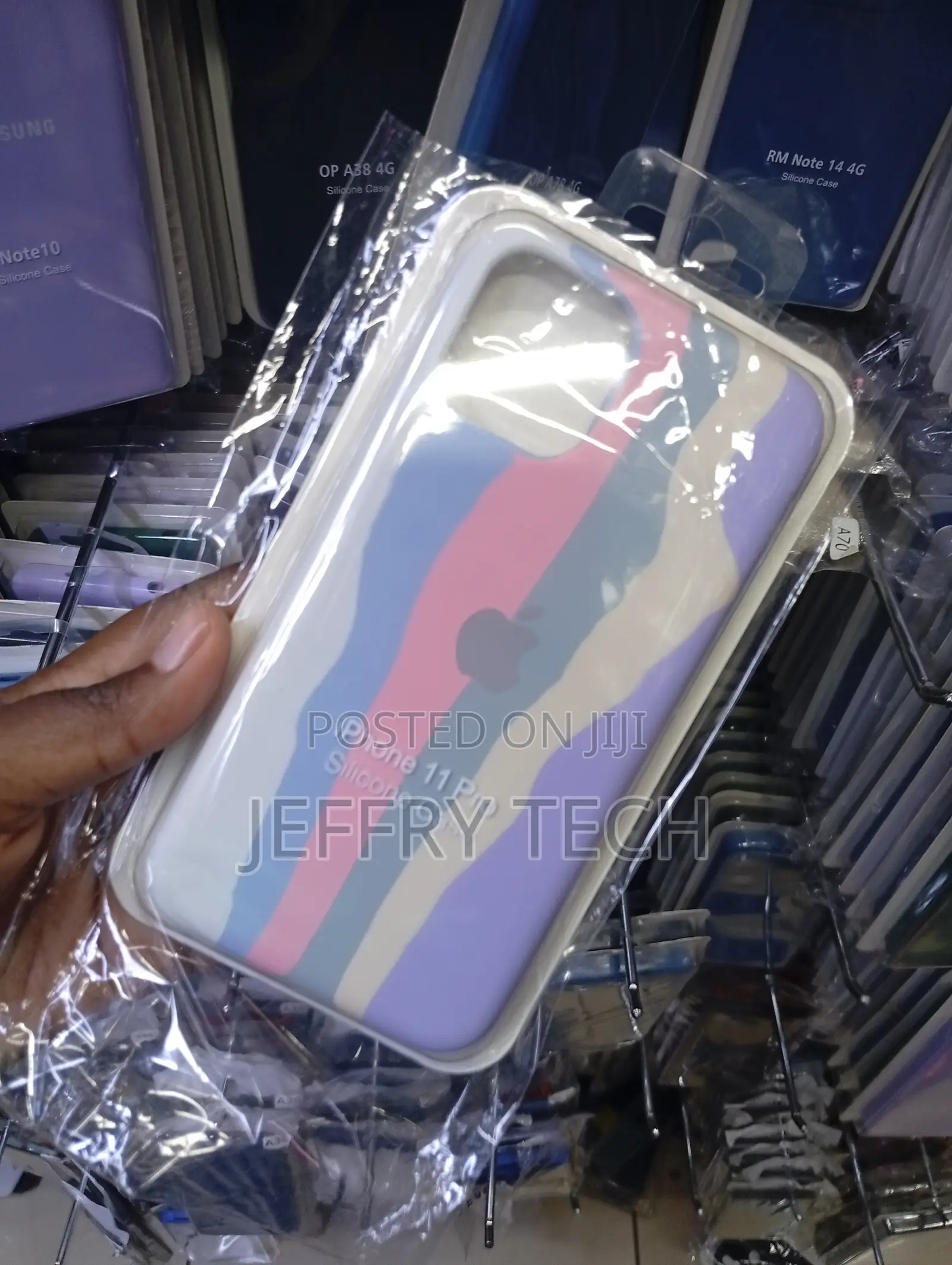Pastel-Colored Vertical Silicone Case for the Apple iPhone 11 Pro