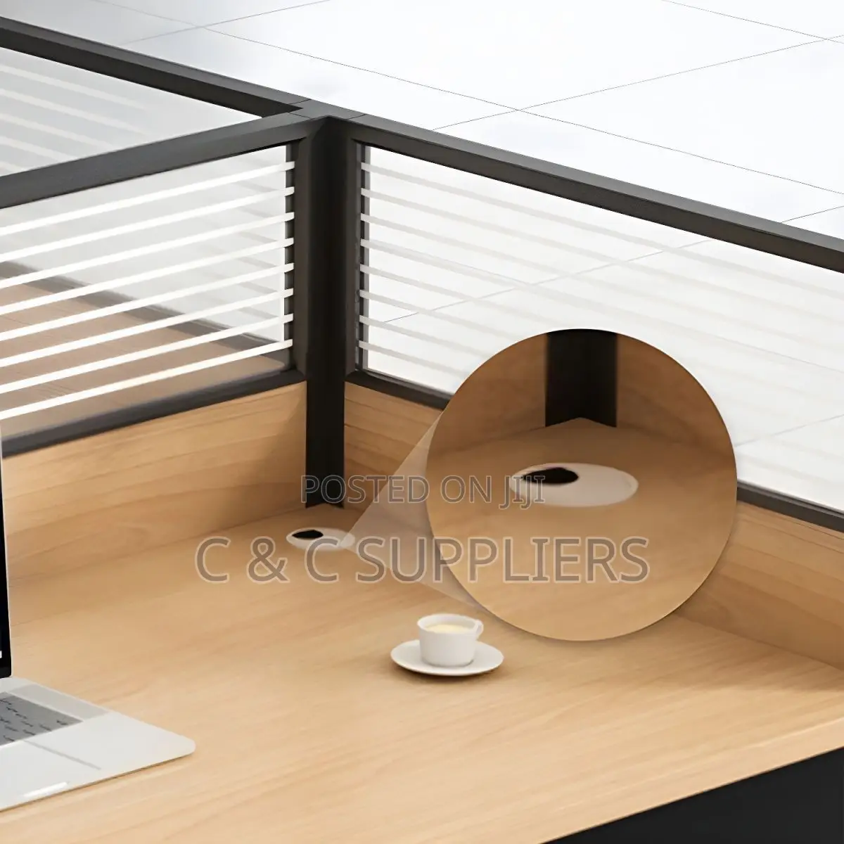 6-Seater Brown Workstation