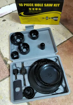 Carbonated Sharp Hole Saw Set 16 PCS Different Sizes Best for Gypsum