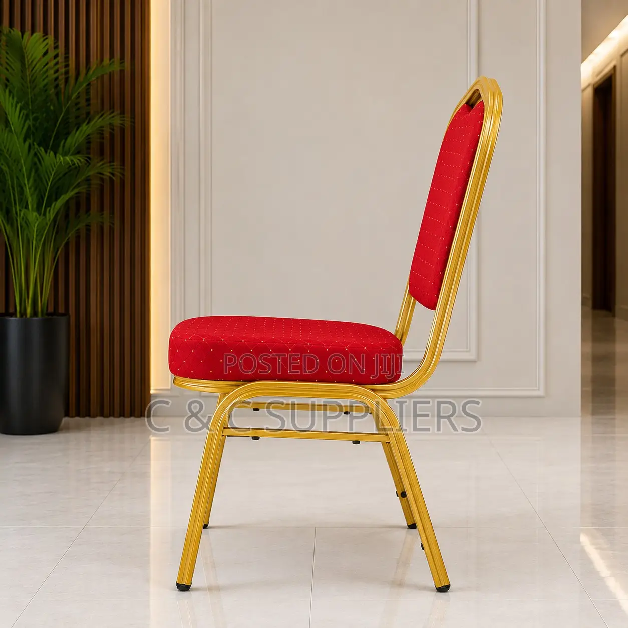 Armless Fabric Wedding Chair
