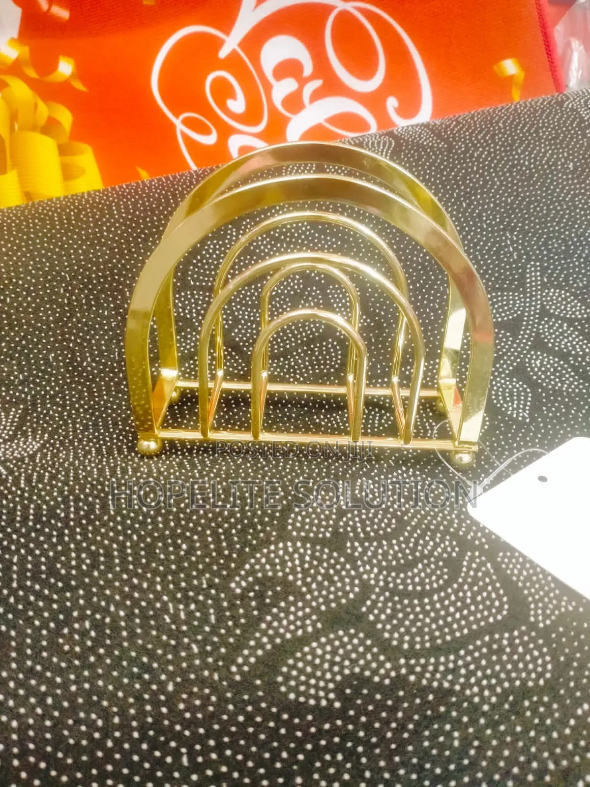 Heavy Duty Serviette Napkin Holder Gold
