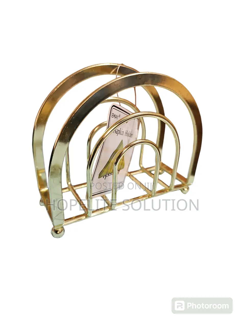Heavy Duty Serviette Napkin Holder Gold