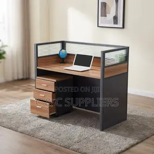 Office Brown 1 Seater Workstation.