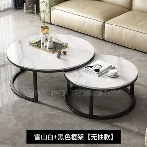 Marble Table 2 in 1 Pure Marble Nesting Table