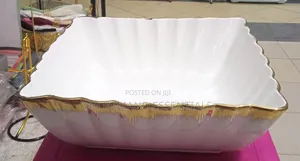 Gold Detail Serving Bowl 12