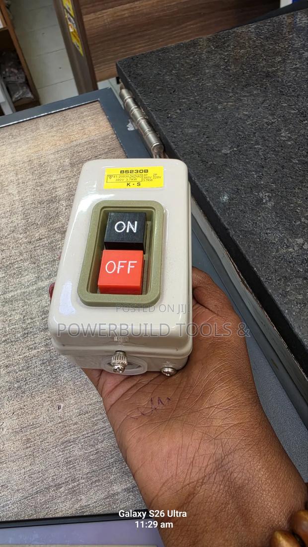 BS230B 3-Phase Self-Locking ON/OFF Power Push-Button Switch 380v/220v - thumbnail 2