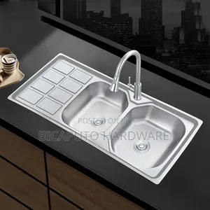Kitchen Sink Double Bowl One Plate