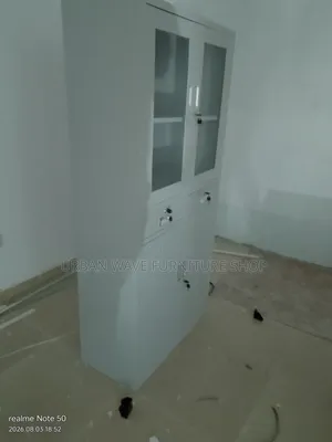 Half Glass With 2drawer Office Cabinet