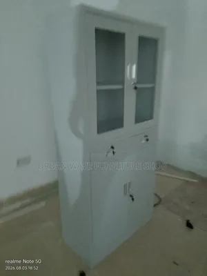 Half Glass With 2drawer Office Cabinet