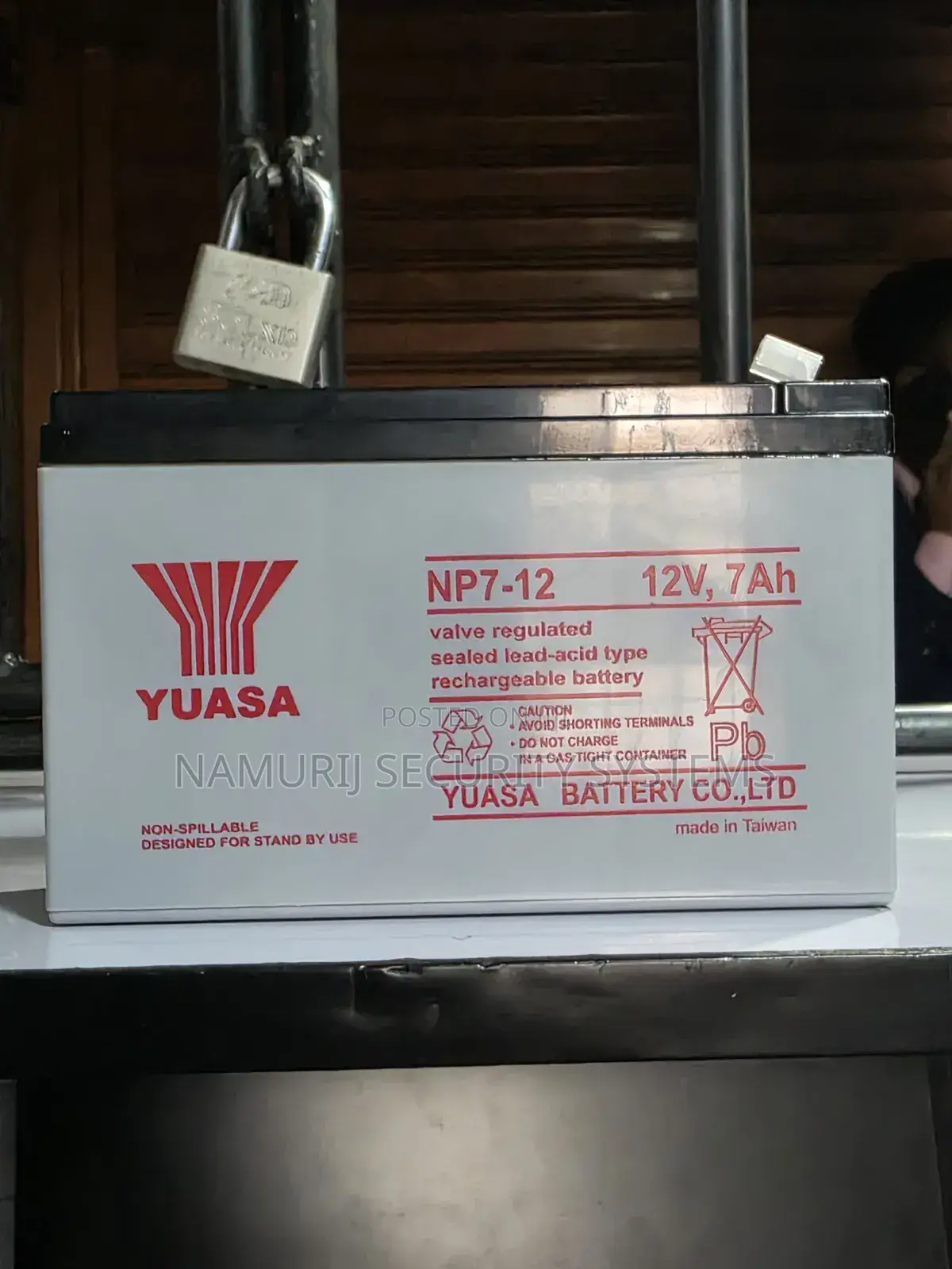 Yuasa 12V 7Ah Battery | Rechargeable Backup Battery | Alarm CCTV
