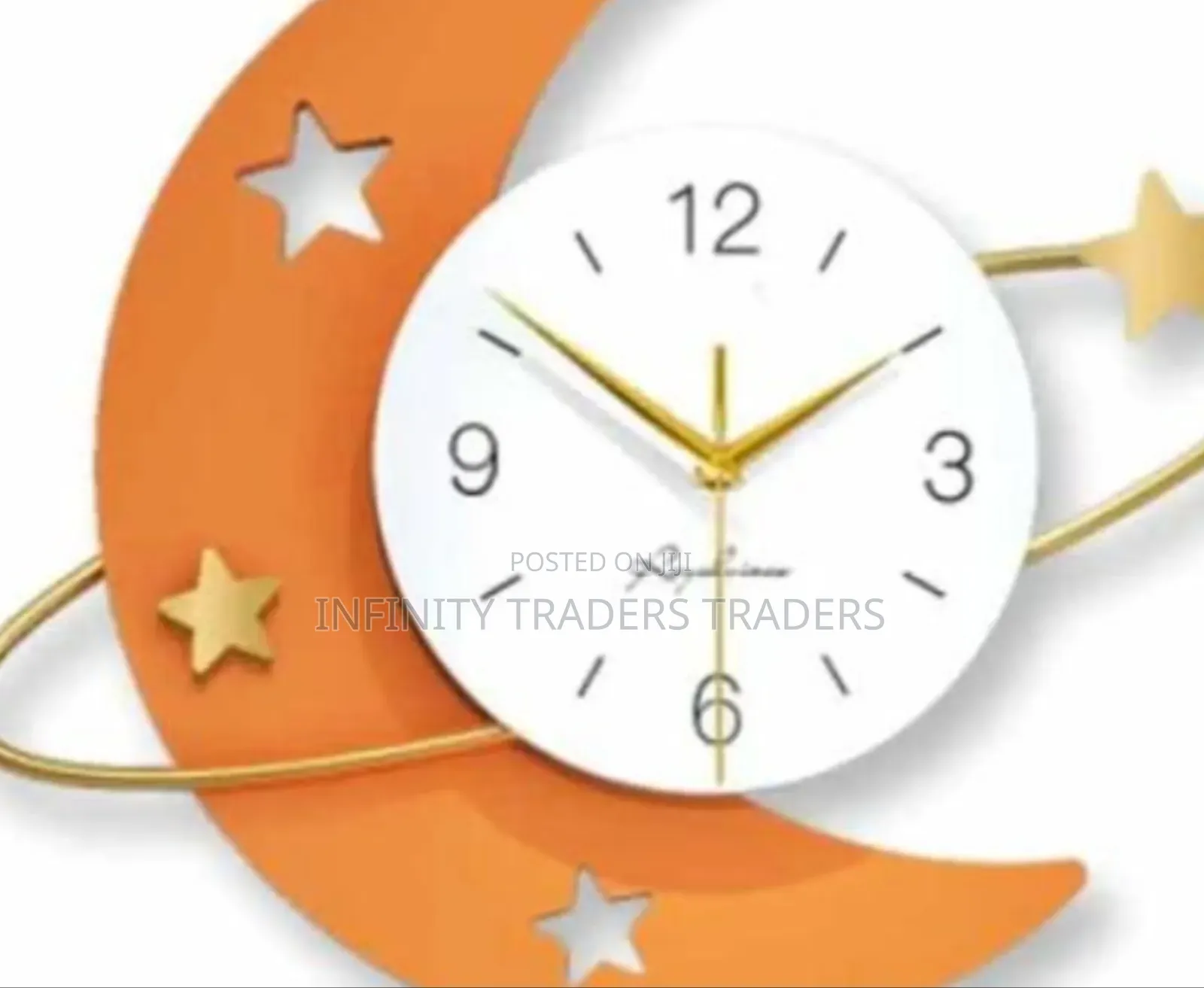 Moon Shaped Wall Clock