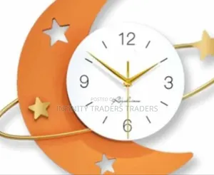 Moon Shaped Wall Clock