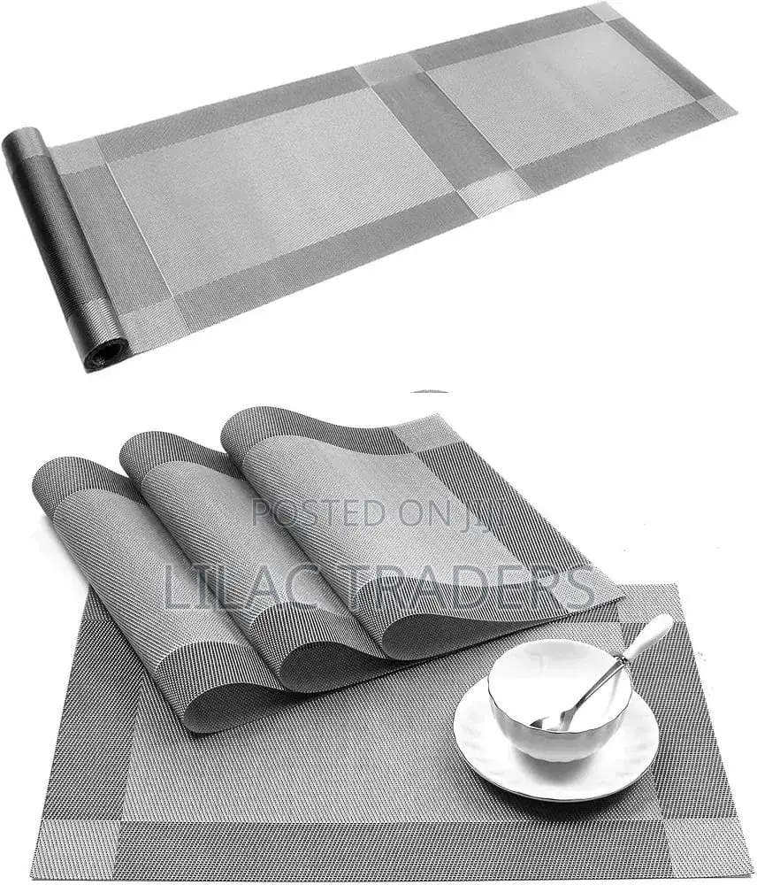 6Pcs PVC Table Mats + Table Runner Set