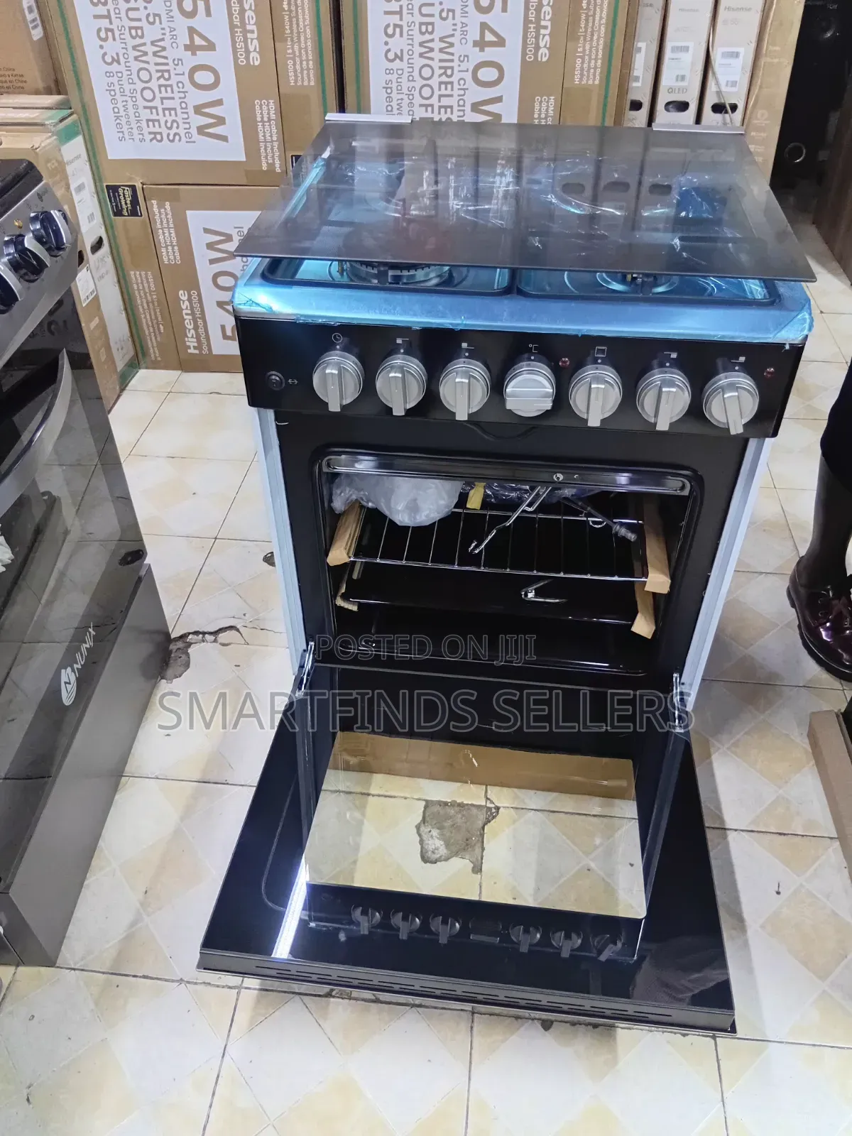 Haier 3+1 Freestanding Cooker With Gas Sensor Amd Wok Banner