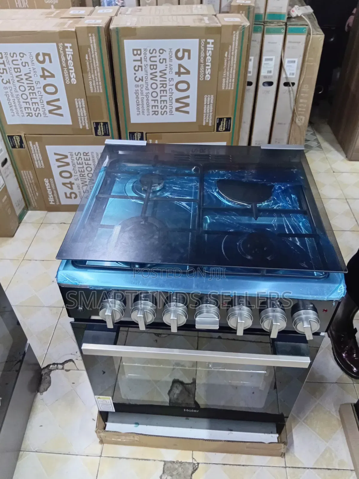Haier 3+1 Freestanding Cooker With Gas Sensor Amd Wok Banner