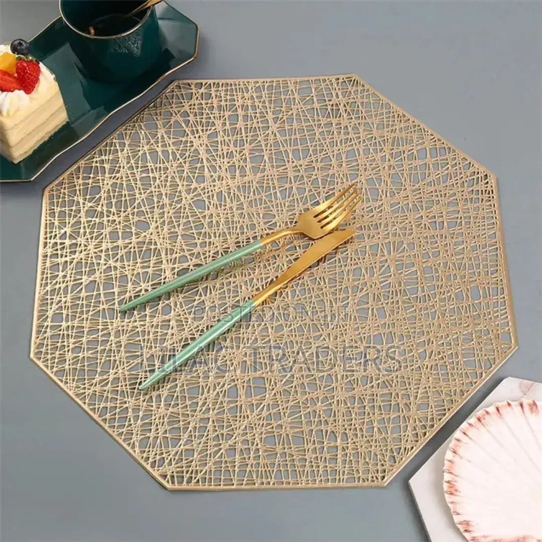 Gold Silver Non-Woven Table Mats_6 PCS Gale