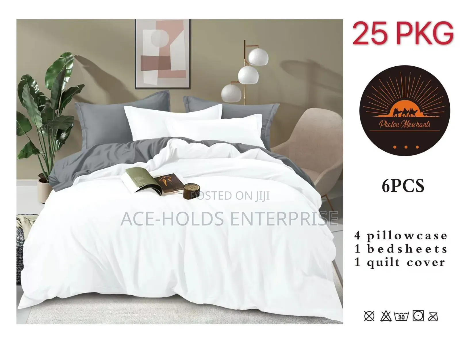 2 Sided Quality 100% Cotton 6pcs Duvet Covers Set - 6*7