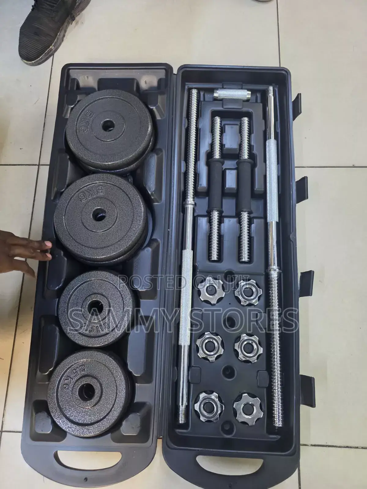 20KG Dumbbell Weight Set,Adjustable Cast Iron Plates With Storage Case