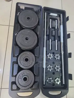 20KG Dumbbell Set With Cast Iron Weight Plates Spinlock Collars