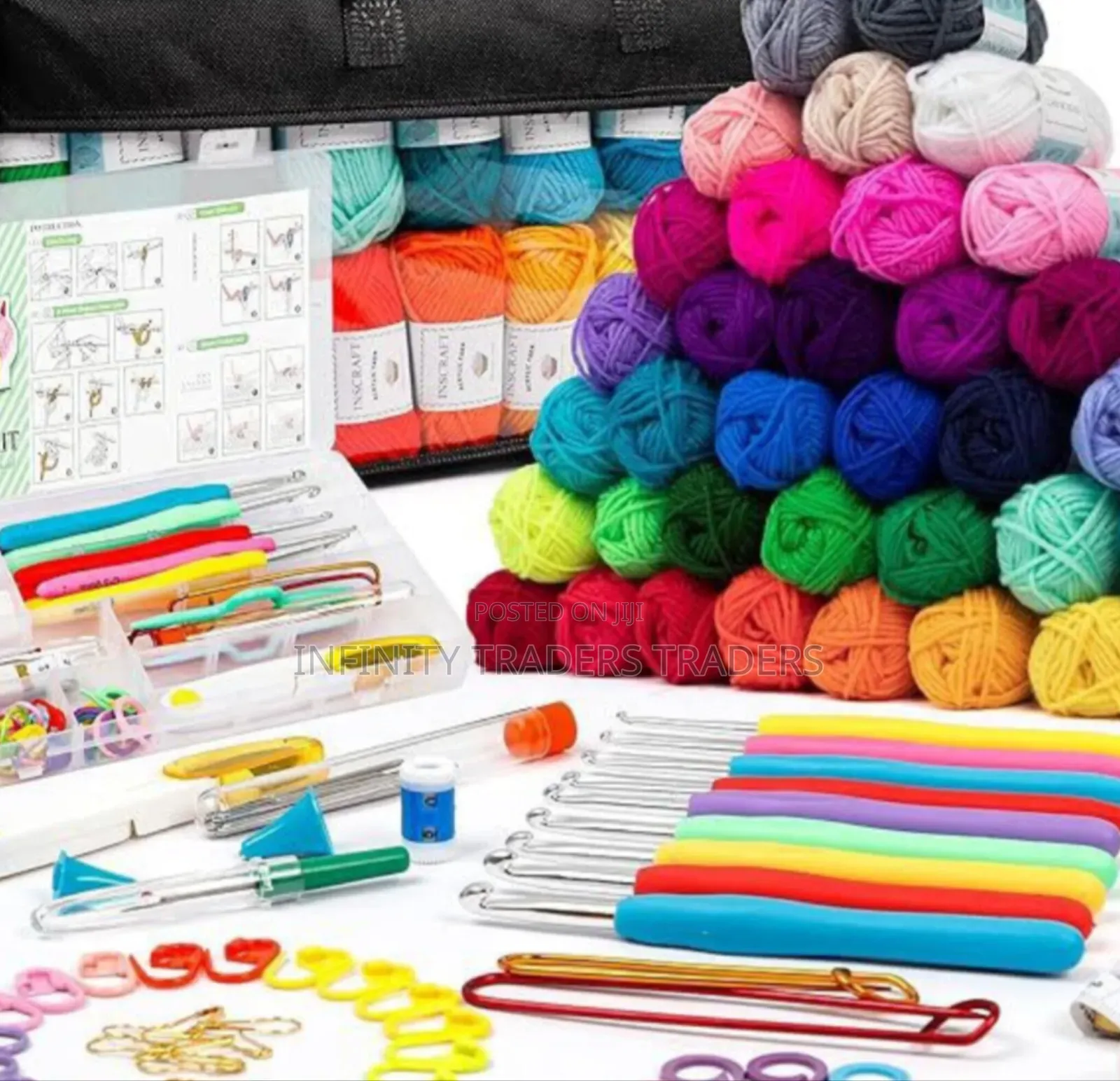 113pcs Crochet Kit With Yarn Set