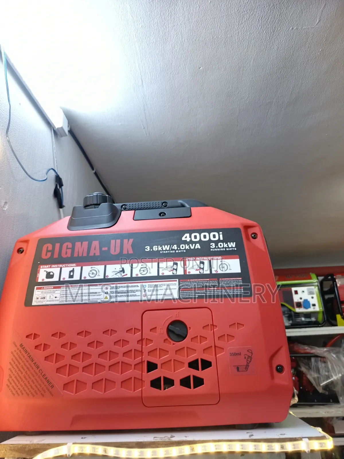 CIGMA-UK 4000i Silent Inverter Generator Manual Start