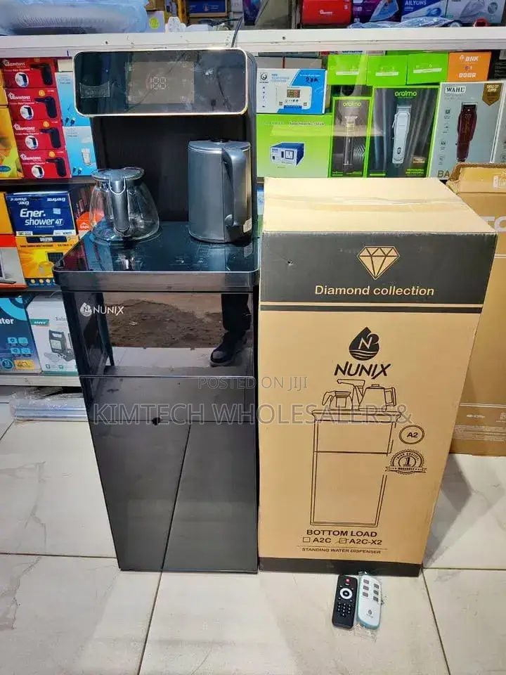 Black Nunix Bottom Load Hot and Cold Water Dispenser With Music System