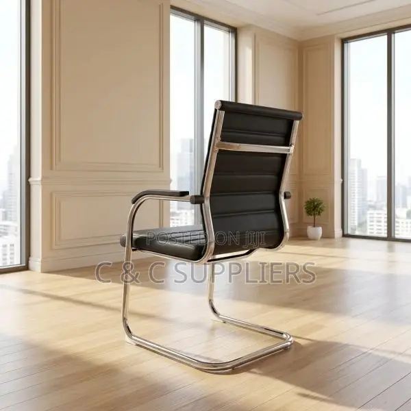 Ergonomic Leather Guest Chair.