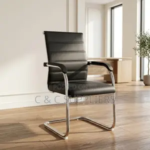 Ergonomic Leather Guest Chair.