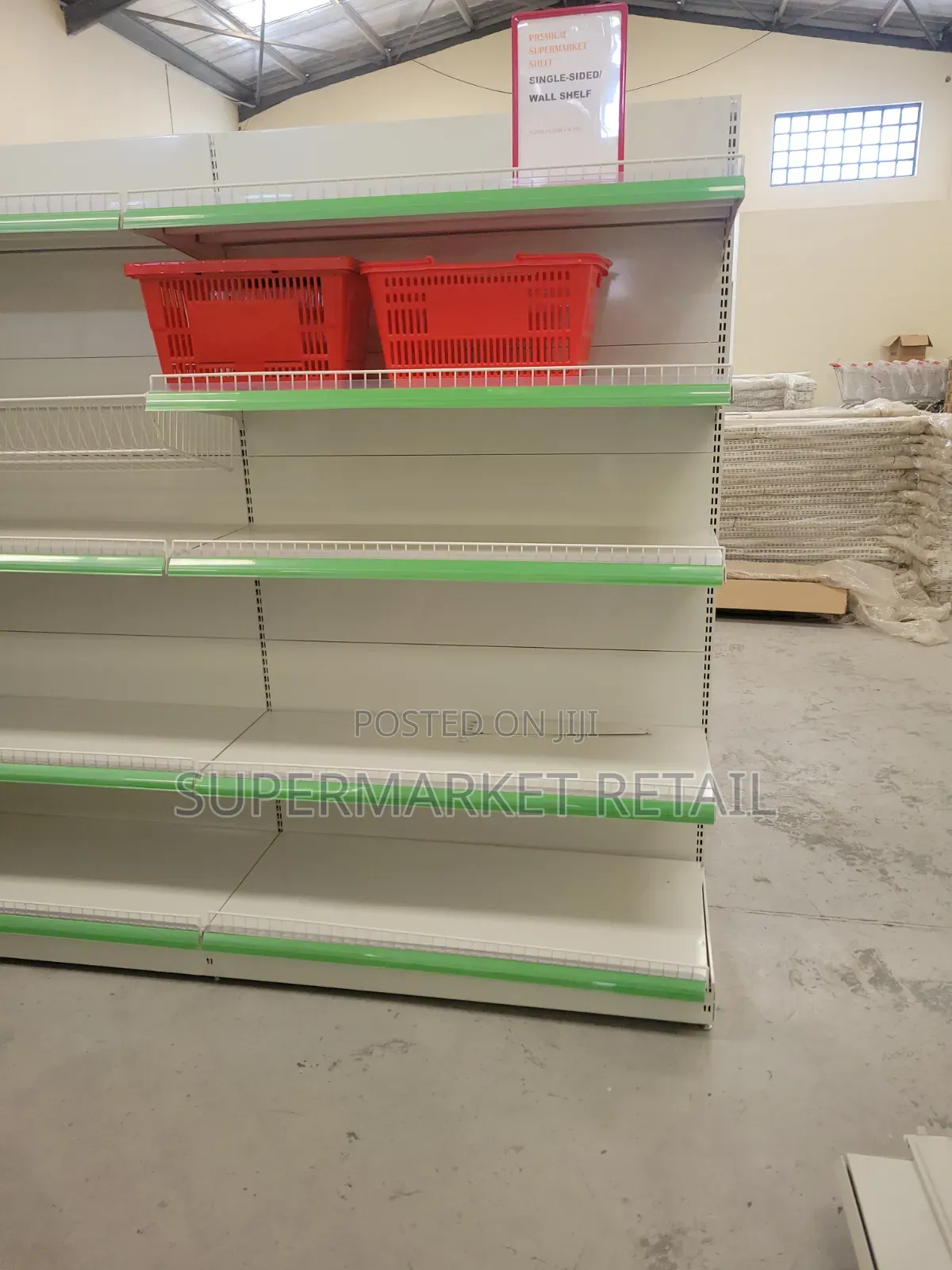 Premium Single-Sided Supermarket Shelves