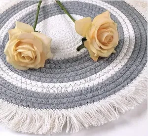 Cotton Rope Woven Table Mat – Grey Beige Per PC Gale