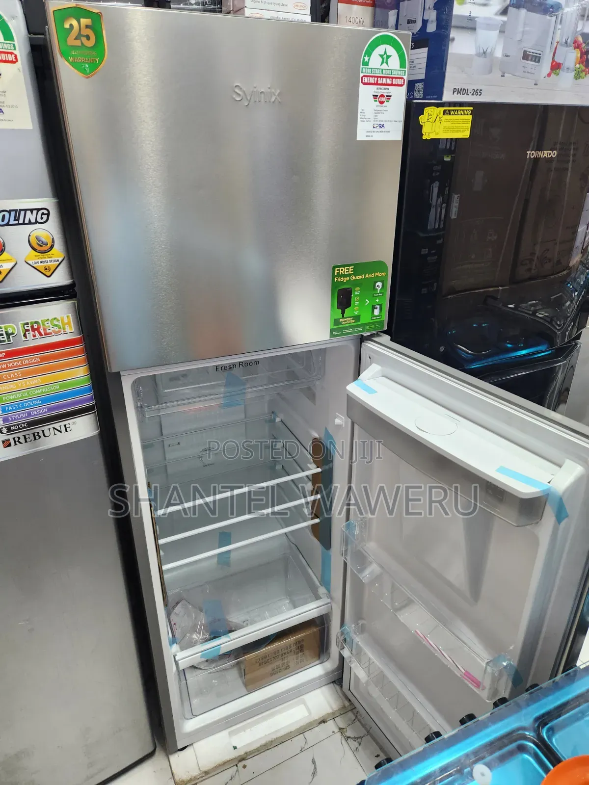 Syinix Double Door Fridge With Dispenser