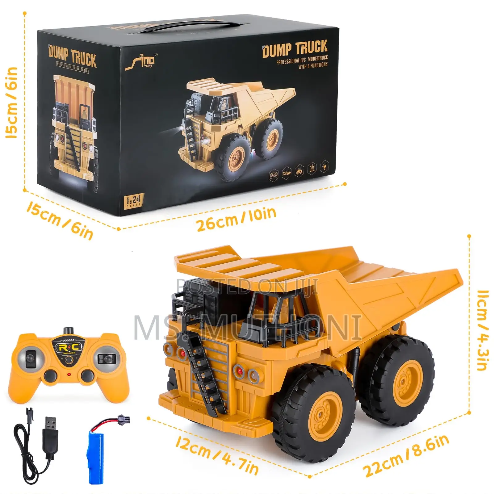 Rechargeable Professional R/C Construction Dump Truck Toy !