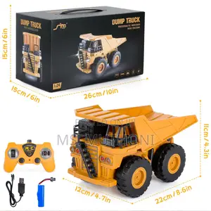 Rechargeable Professional R/C Construction Dump Truck Toy !