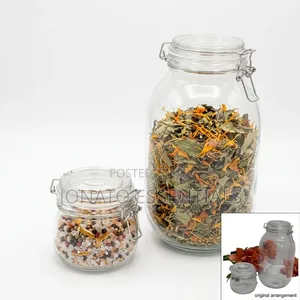Airtight Glass Storage Jars 500ml and 3000ml Pantry Organizers