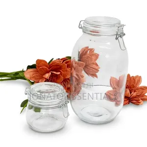 Airtight Glass Storage Jars 500ml and 3000ml Pantry Organizers