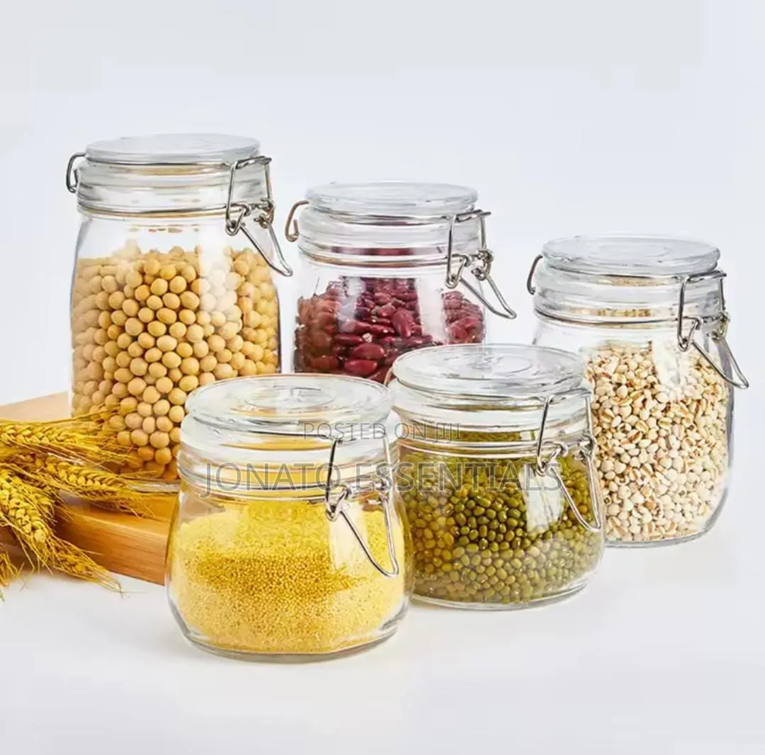 Airtight Glass Storage Jars 500ml and 3000ml Pantry Organizers