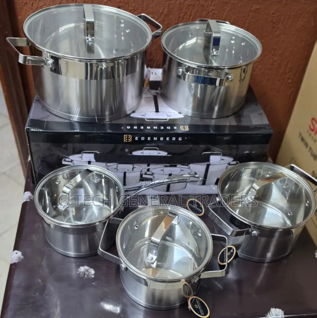 Edenberg 10pcs Heavy Duty Stainless Steel Cookware Set