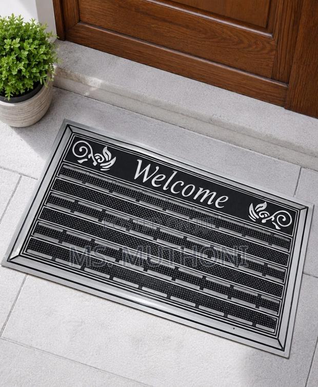 WELCOME Highly Flexible, Anti-Slip Rubber DOORMATS - main view