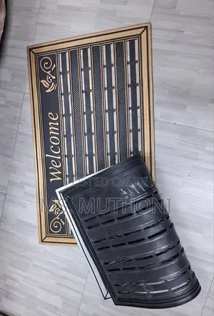 WELCOME Highly Flexible, Anti-Slip Rubber DOORMATS