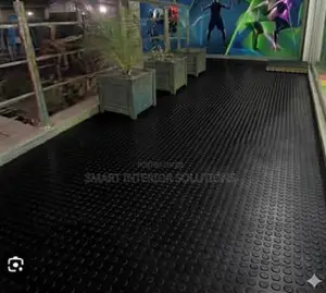 White and Black Rubber Coin Carpets