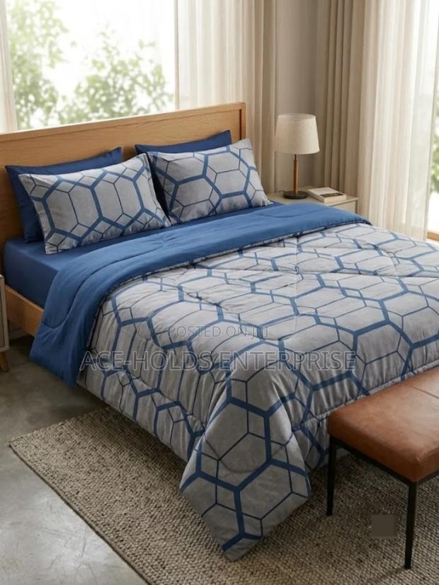 Double-Sided Heavy Design Cotton Binded Duvet Cover Set