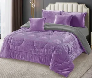 Luxury Silk Duvet Set 6×7 – 6-Piece Heavy Warm Damask Bedding Set