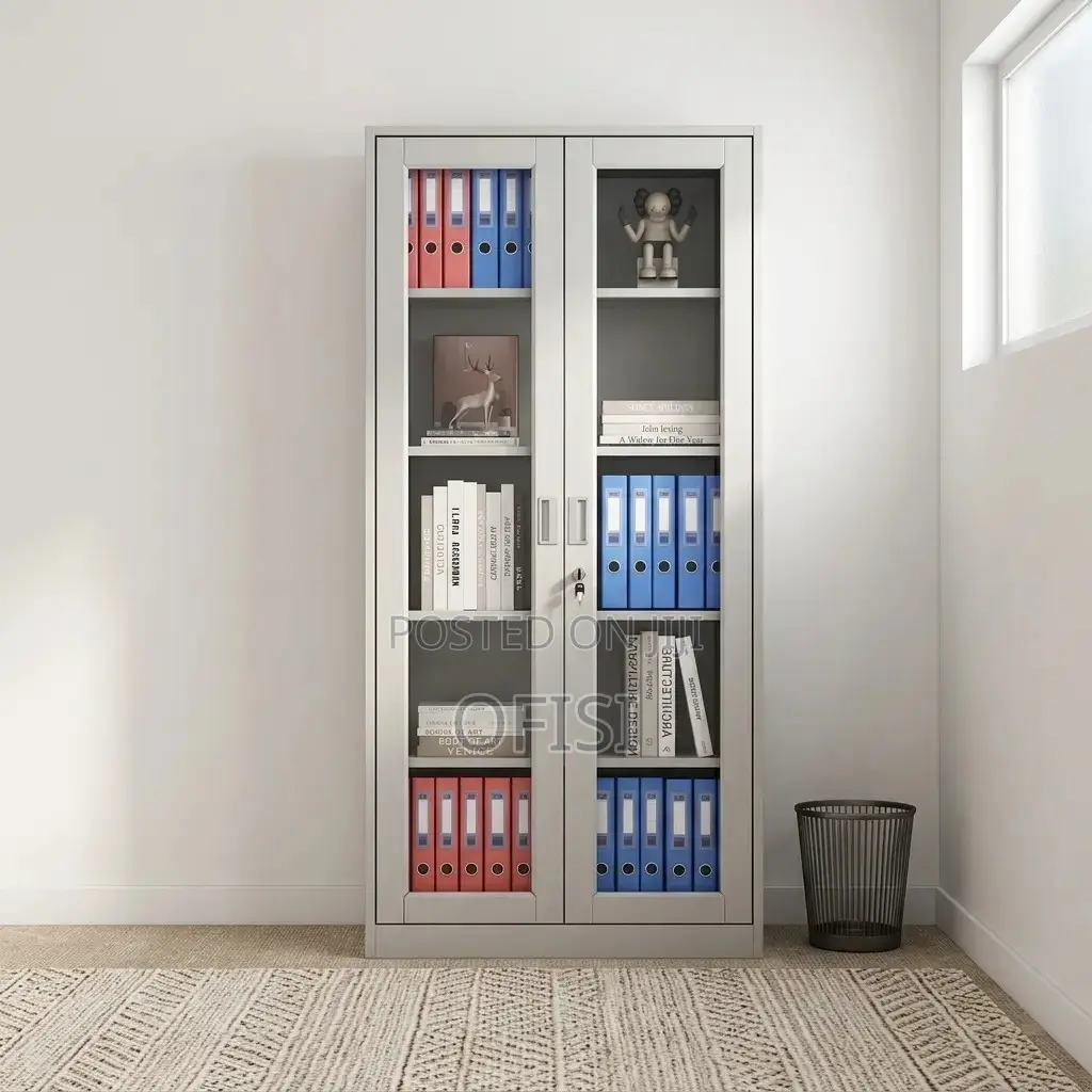 Office Cabinet; Transparent Glass Office Filing Cabinet