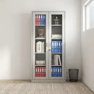 Office Cabinet; Transparent Glass Office Filing Cabinet