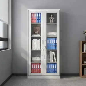 Office Cabinet; Transparent Glass Office Filing Cabinet