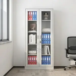 Office Cabinet; Transparent Glass Office Filing Cabinet