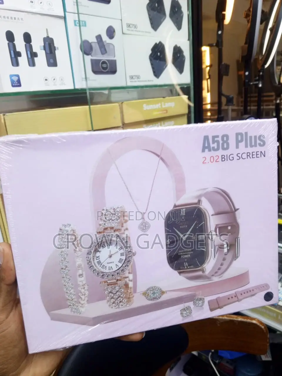 A58 Plus Smartwatch for Women With Luxury Jewelry Gift Set