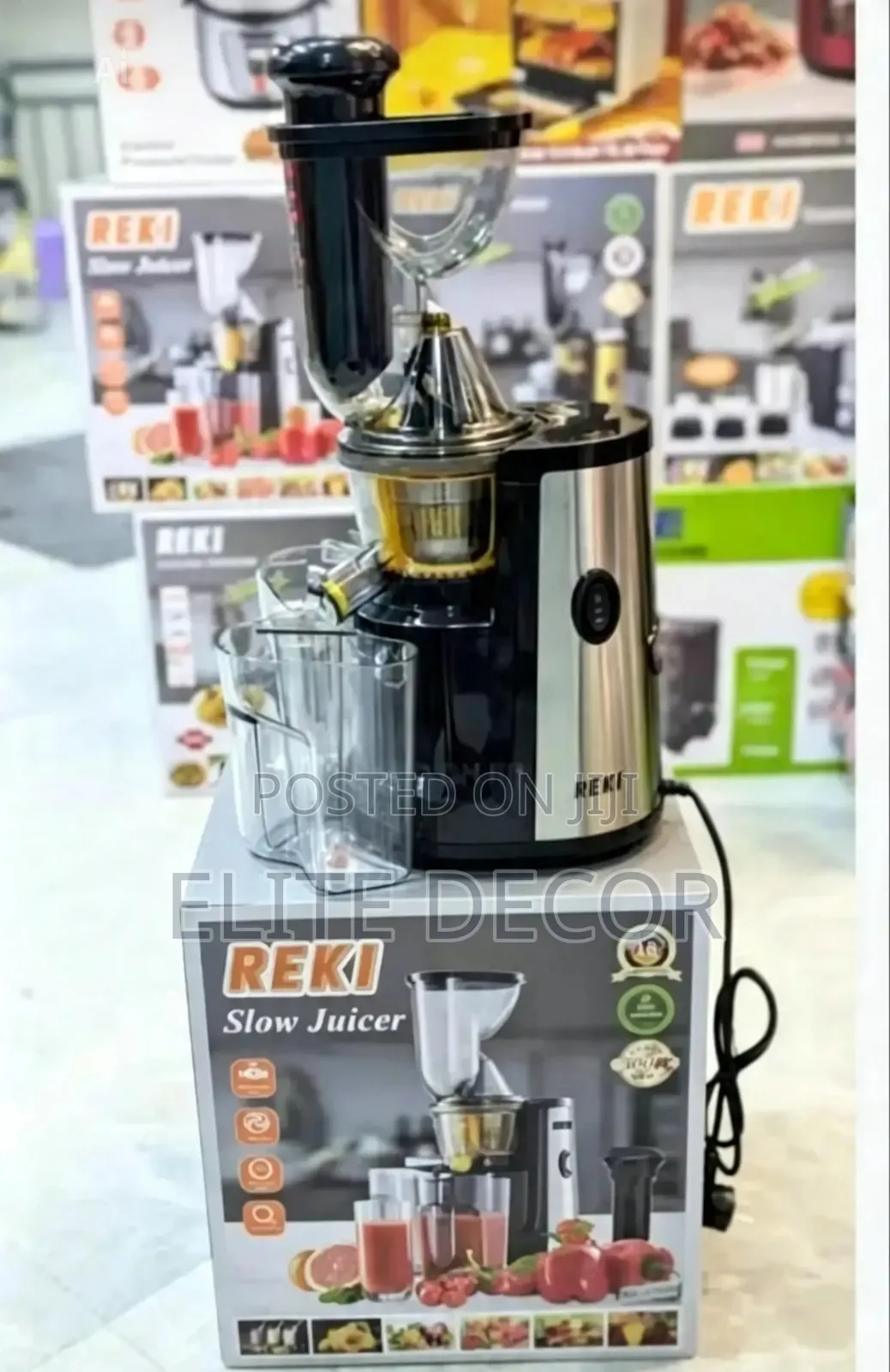 REKI J2-200 500W Slow Juicer – Cold Press Masticating Juice Extractor