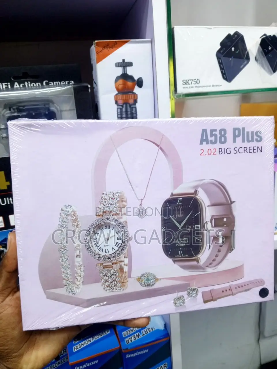 A58 Plus 2.02" Smartwatch With Necklace Bracelet Earrings