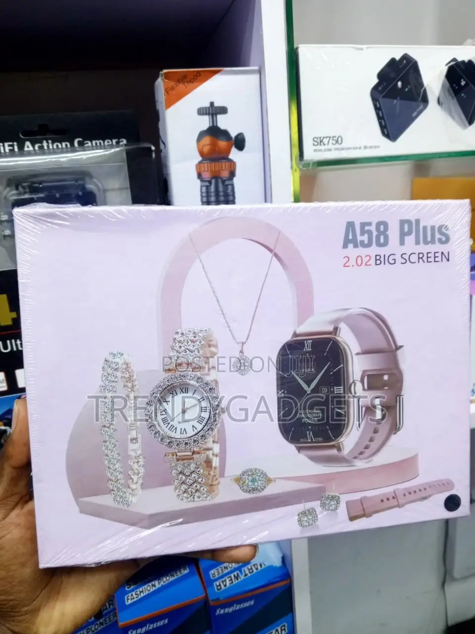 A58 Plus 2.02" Smartwatch With Necklace Bracelet Earrings